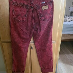 Wrangler Red and Black Denim Jeans